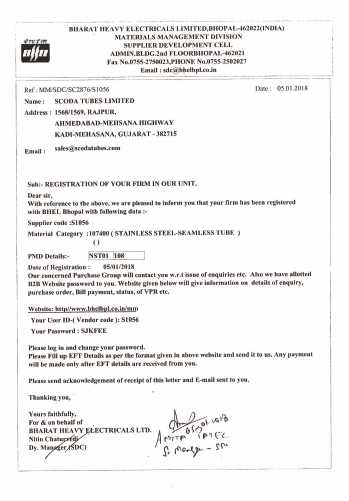 BEML Certificate